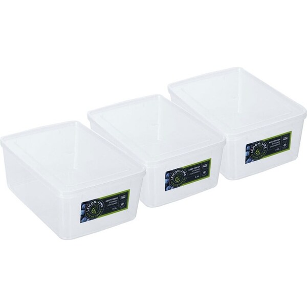 3PK Lemon & Lime Keep Fresh 3.5L Food Container 24cm Kitchen Storage Canister