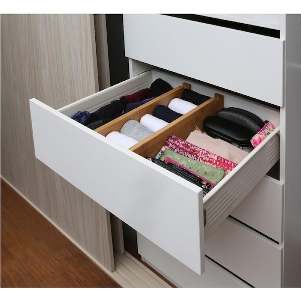 Bamboo Drawer Divider Organiser 95mm