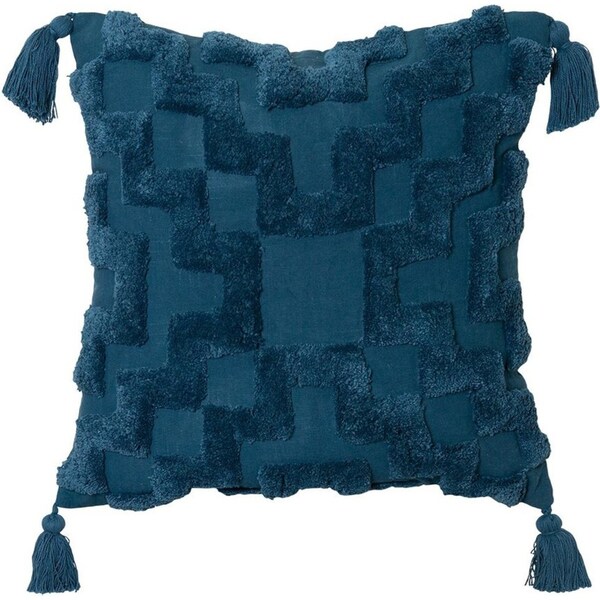 J.Elliot Fletcher Cushion 50cm Living Room Interior Decorative 100% Cotton Teal