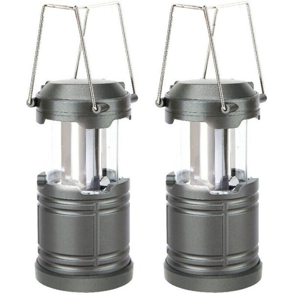 2pc Zoomtac 12.5cm LED Lantern/Light w/ Handle 300lm Outdoor/Camping Grey