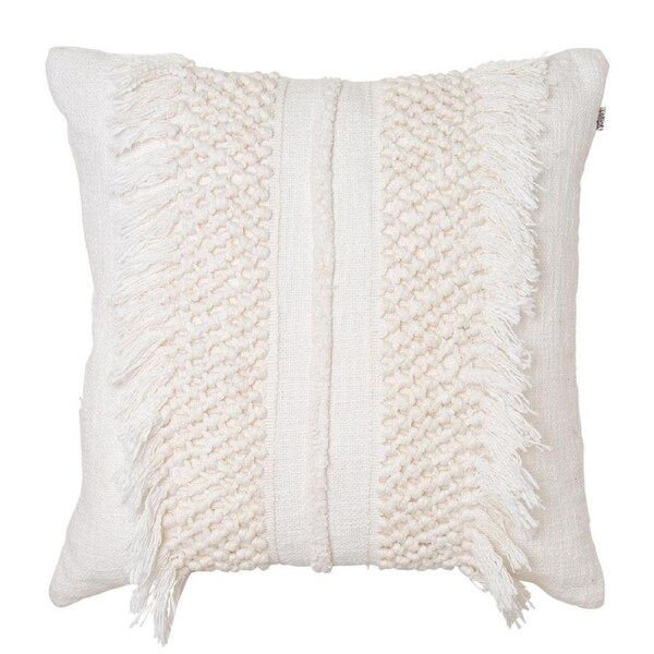 J.Elliot Trinity Cushion 50cm Living Room Interior Decorative 100% Cotton Ivory