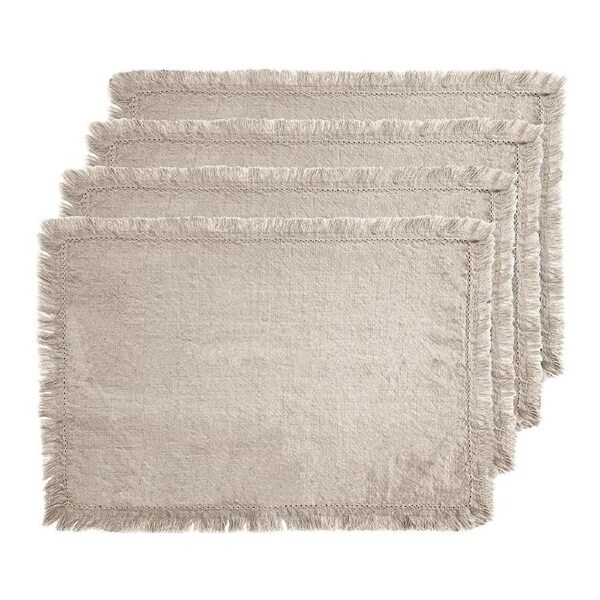 J.Elliot Avani Placemat Handmade 100% Rattan 35cm Tableware Mat Sandstone