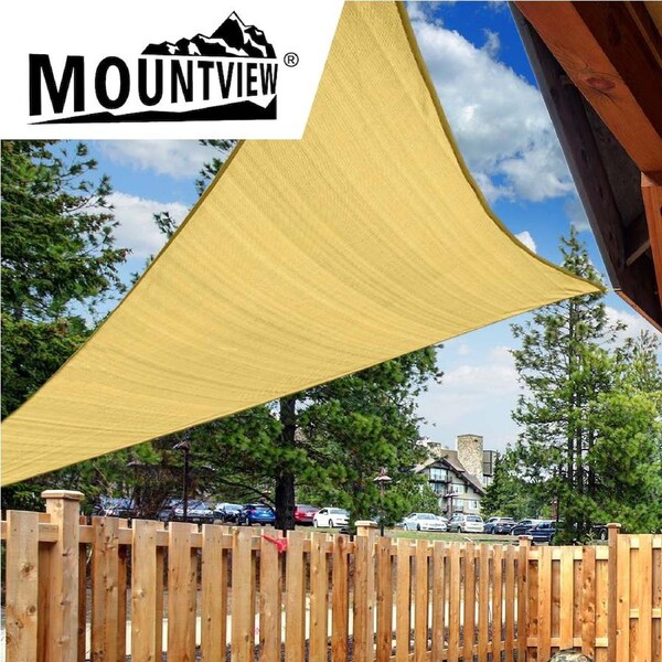 Mountview Sun Shade Sail Cloth Canopy Triangle Square Rectangle Garden Awning 5m x 5m x 5m / Beige
