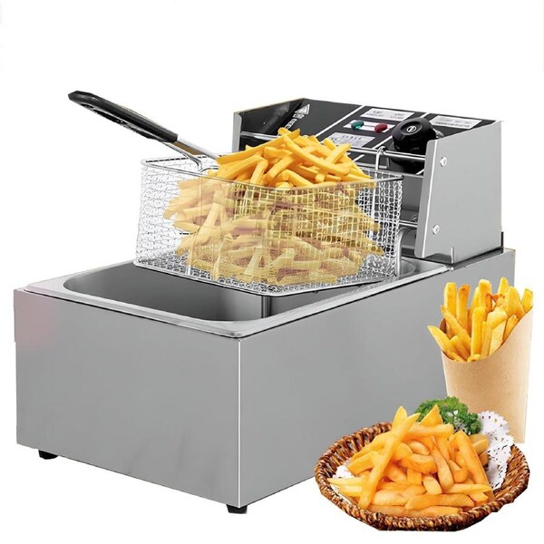 10L Bench Top Commercial Electric Deep Fryer Single Stainless Steel AU 2500W