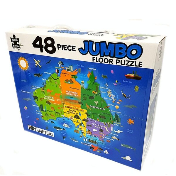 Puzzle Master Australian Map Jumbo Floor Puzzle 48 Pieces