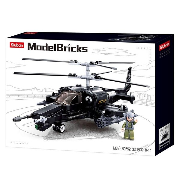Army BlackShark Helicopter 330 Pieces (SLUB0752)