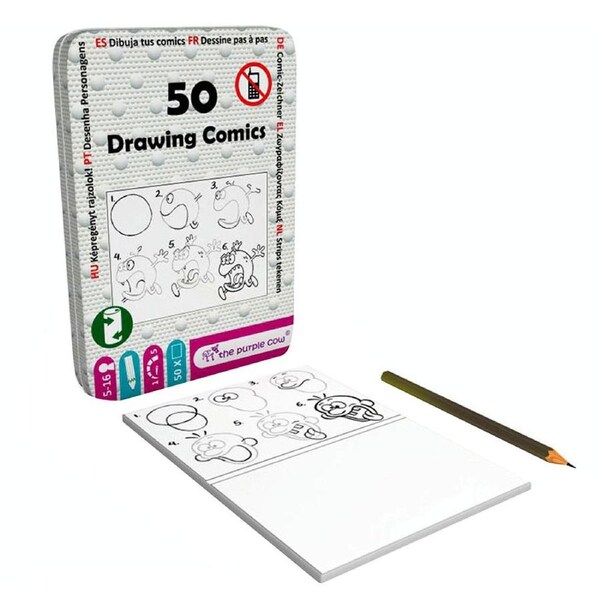 50 Drawing Comics Tin Family Game