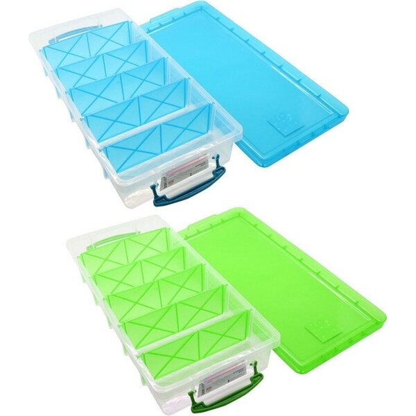 2x Boxsweden 6 Section Compartment Storer 10L Storage Container Organiser Asst