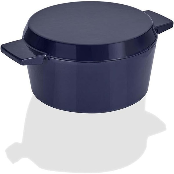 Stanley Rogers Cast Iron 24cm / 3.5L French Oven Grill Duo - Midnight Blue
