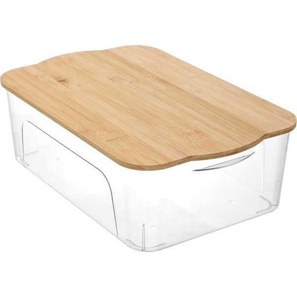 Boxsweden Crystal Storage Box 15L/45cm Organiser Container w/Chopping Board Lid