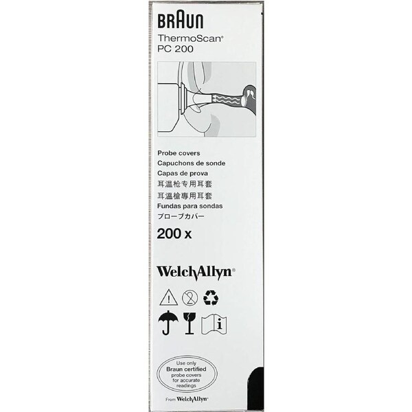 Thermoscan PC 200 Braun Probe Covers for Pro 4000 Thermometer Box 200pcs
