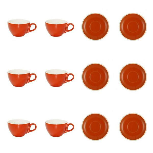 Brew Saffron Latte Cup & Saucer x 6
