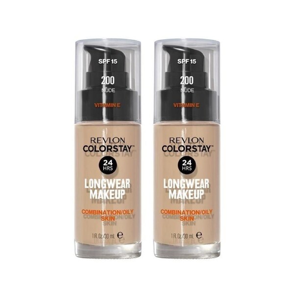 2 x Revlon ColorStay Makeup for Combination/Oily Skin 30mL - 200 Nude