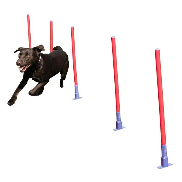 5pc Coopet 81cm Pet Dog Collection Slalom Outdoor Agility Run Training Pole Set