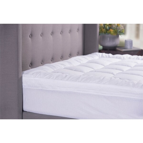Sheraton Luxury Fitted Mattress Topper 2000Gsm King Bed Comfort/Cushioning White