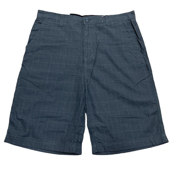 Mens 100% Cotton Summer Shorts - Check Grey XL/36