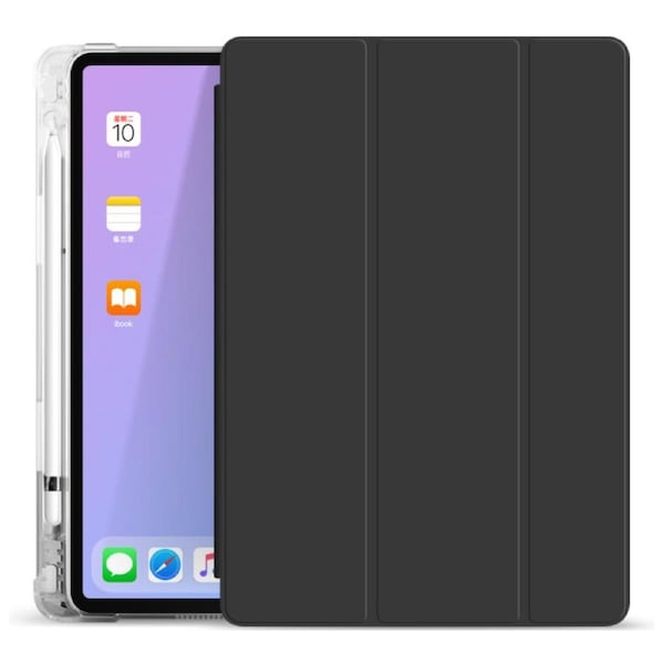StylePro, iPad 10.2 slim fit smart folio case for iPad 7th, 8th & 9th generation, black