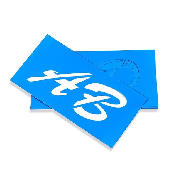 18pc Sandleford 100mm Plastic Brush Kit Letters/Numbers for Paints/Markers Blue