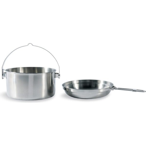 Tatonka Scout Kettle Pot & Frypan Cookware Set 2.5L Stainless Steel/Lightweight
