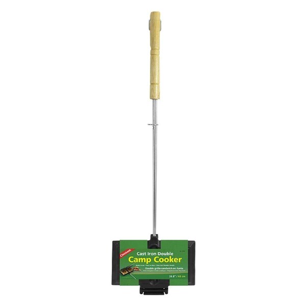 Coghlans 68cm Cast Iron Double Camp Cooker Jaffle Sandwich Hiking Campfire Grill