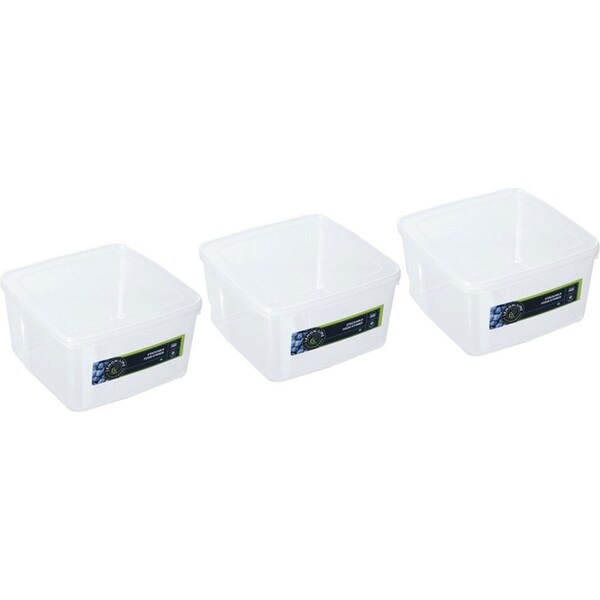 3x Lemon & Lime Keep Fresh 4L/21cm Food Storer Stackable Storage Container w/Lid