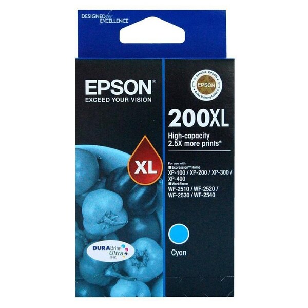 Original Epson 200XL Cyan Ink Cartridge Toner T201292 C13T201292