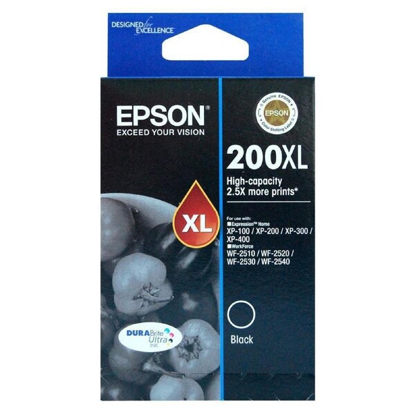 Original Epson 200XL Black Ink Cartridge Toner T201192 C13T201192
