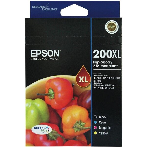 Original Epson 200XL 4 ink Value Pack Cartridge T201692 C13T201692