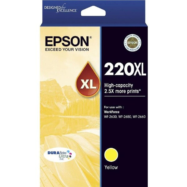 Epson 220XL Yellow Ink Cartridge WF-2630 WF-2650 WF-2660 T294492