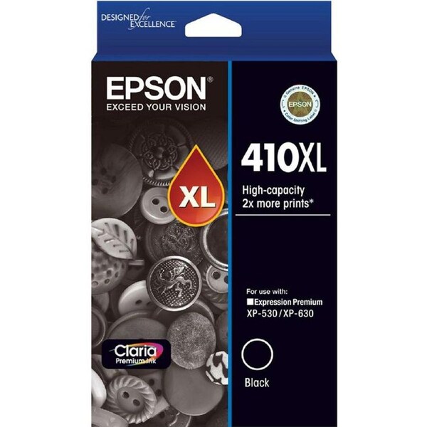 Original Epson 410XL Black Ink Cartridge Toner XP-530 XP-630 T339192
