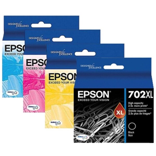 Epson 702XL 4 Ink Cartridge Value WorkForce Pro WF-3720 WF-3725