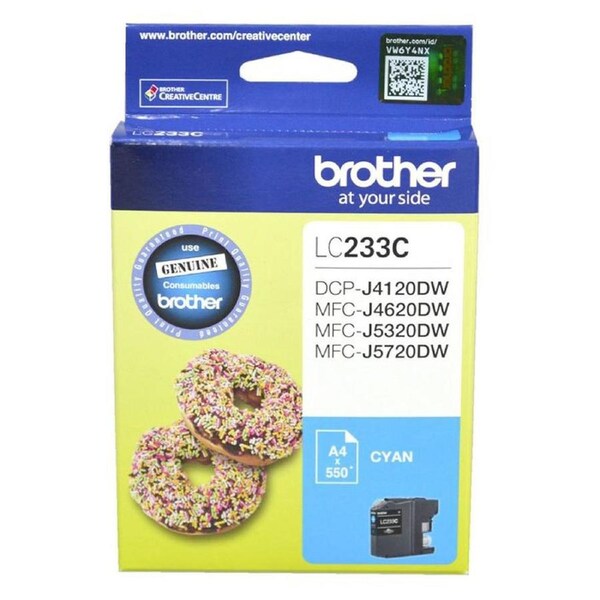 Original Brother Ink Cartridge Toner LC233C Cyan Inkjet 550 Pages