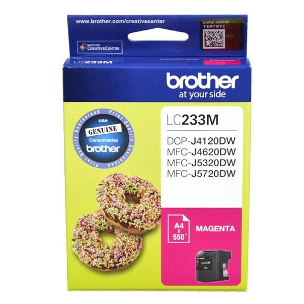 Original Brother Ink Cartridge Toner LC233M MAGENTA Inkjet 550 Pages
