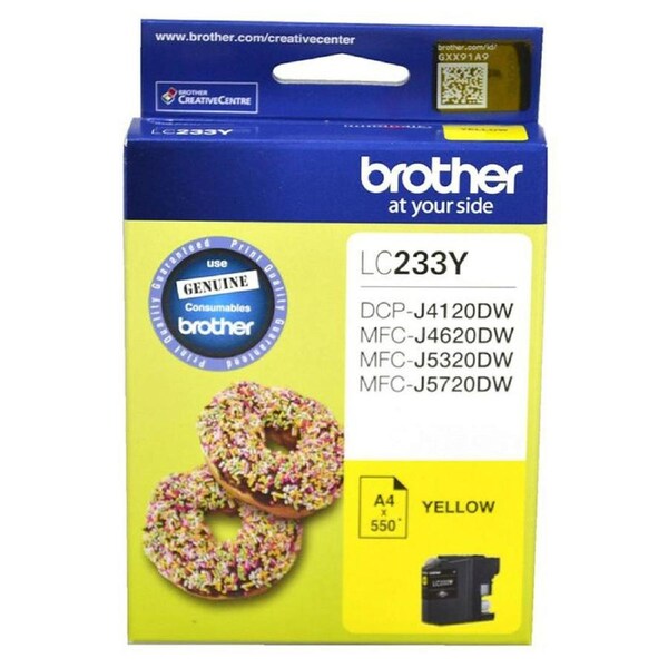 Original Brother Ink Cartridge Toner LC233Y YELLOW Inkjet 550 Pages