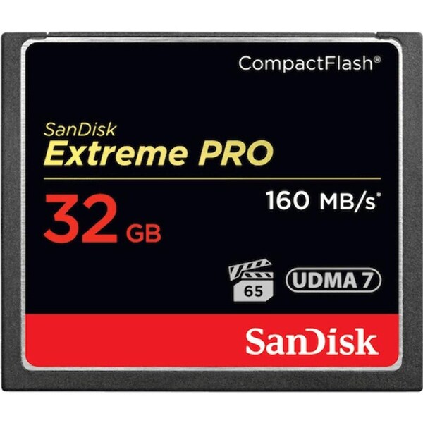 SanDisk 32GB Extreme Pro CF CFXPS VPG65 UDMA 7 160MB/s Compact Flash Card 4K UHD SDCFXPS-032G-X46