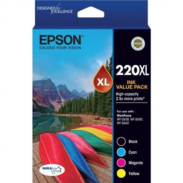 Original Epson 220XL 4 Colour Value Pack WF-2630 WF-2650 WF-2660 T294692 C13T294692