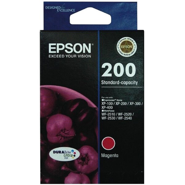 Epson 200 Magenta Ink T200392 XP-100 XP-200 XP-300 XP-310 XP-400 XP-410 WF-2510 WF-2520 WF-2530 WF-2540