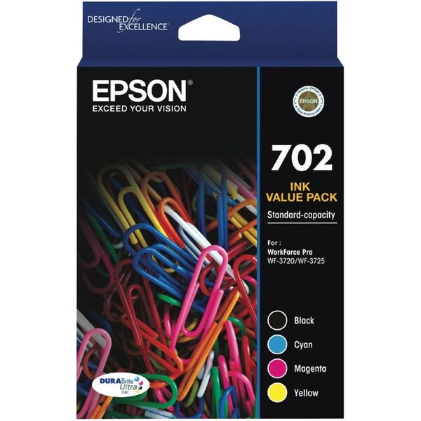 Epson 702 4 colours Ink Cartridge Value Pack WF-3720 WF-3725 T344692