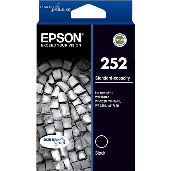 Epson 252 Black Ink Cartridge WF-3620 WF-3640 WF-7610 WF-7620 T252192