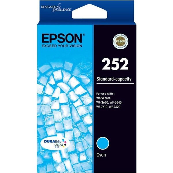 Epson 252 Cyan Ink Cartridge WF-3620 WF-3640 WF-7610 WF-7620 T252292