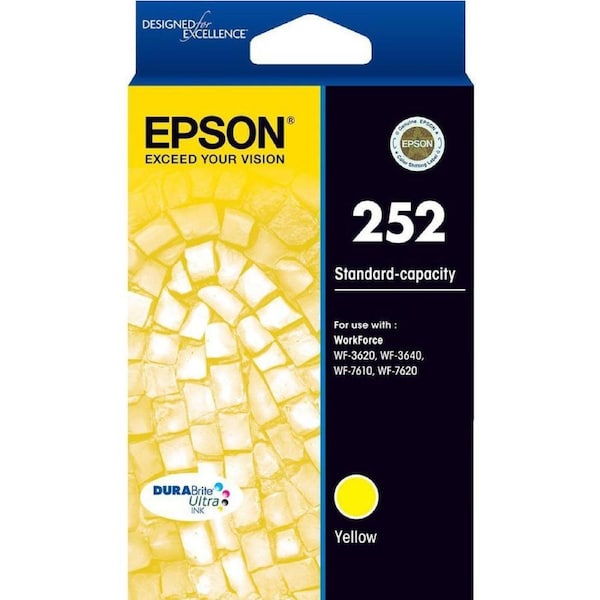Epson 252 Yellow Ink Cartridge WF-3620 WF-3640 WF-7610 WF-7620 T252492