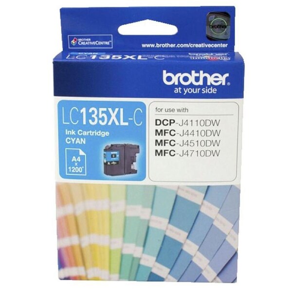Original Brother LC135XLC Cyan Ink Cartridge Toner LC-135XL-C
