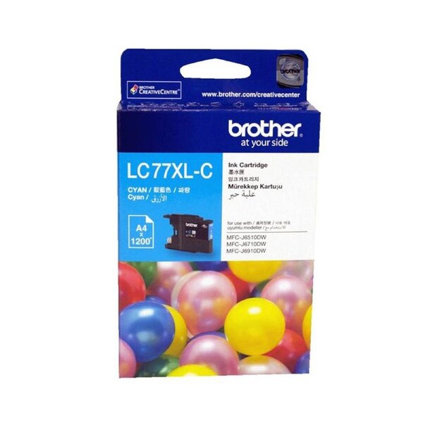 Original Brother LC77XLC CYAN Ink Cartridge Toner LC77XL-C