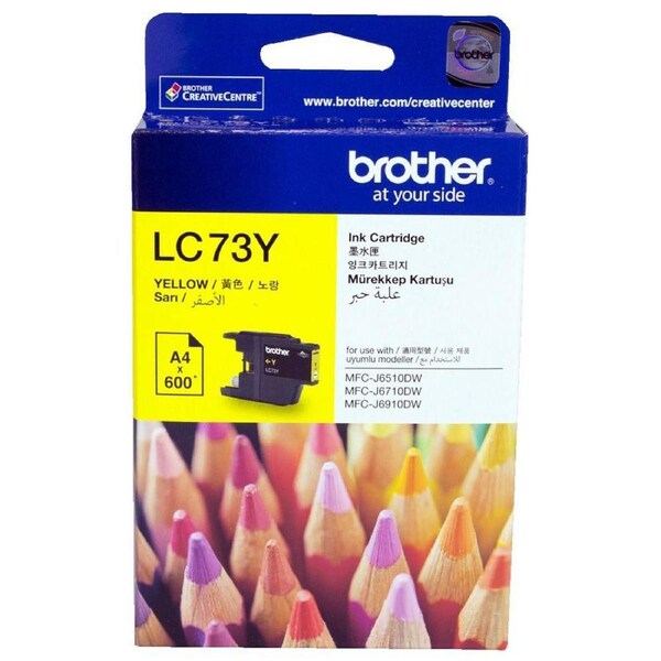 Original Brother LC73Y LC-73 YELLOW Ink Cartridge Toner High Yield