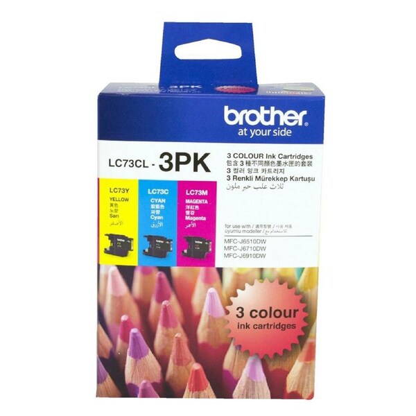 Original Brother LC73CL3PK LC-73 3 Colour Value Pack Ink Cartridge Toner