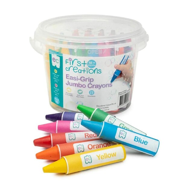 First Creations - Easi-Grip Jumbo Crayons (tub of 32)