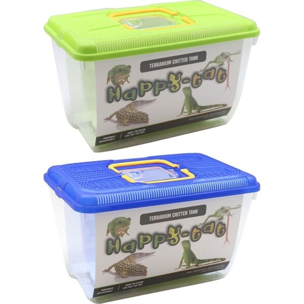 2x Paws & Claws 32.5cm Critter Aquarium Tank House Portable Storage Holder Asst.