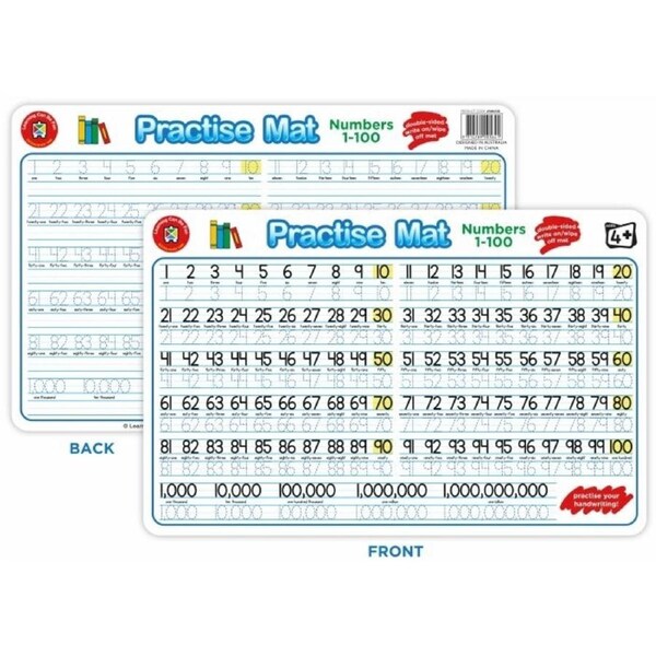 Learning Can Be Fun - Practise Mat - Numbers 1-100