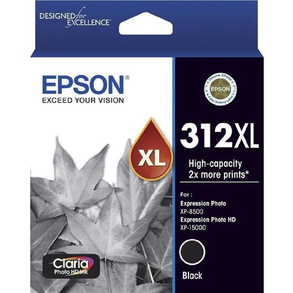Original Epson 312XL Black Ink Cartridge XP-8500 XP-15000 T183192