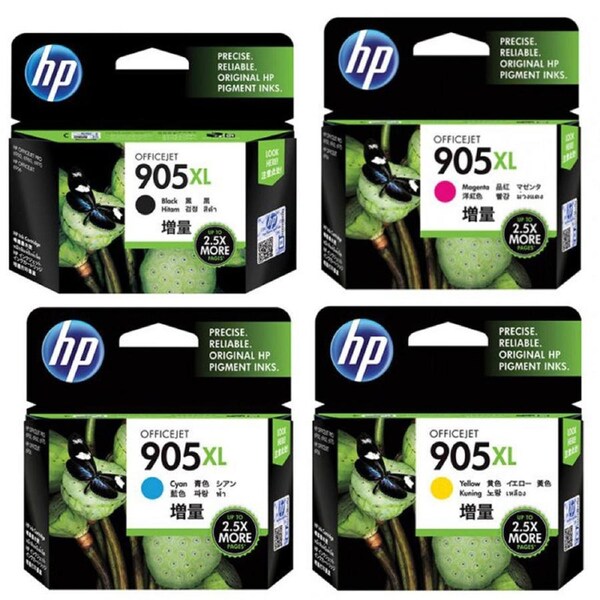 HP 905XL 4 Colours Value Pack Ink Cartridge Toner J7K33A J7K34A